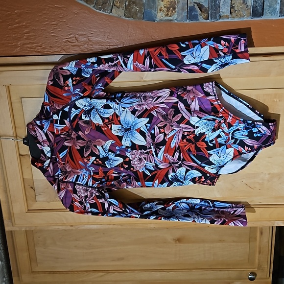 lululemon athletica Other - Lululemon Will The Wave Lush Lillies Long Sleeve One Piece Swimsuit Floral NWOT
